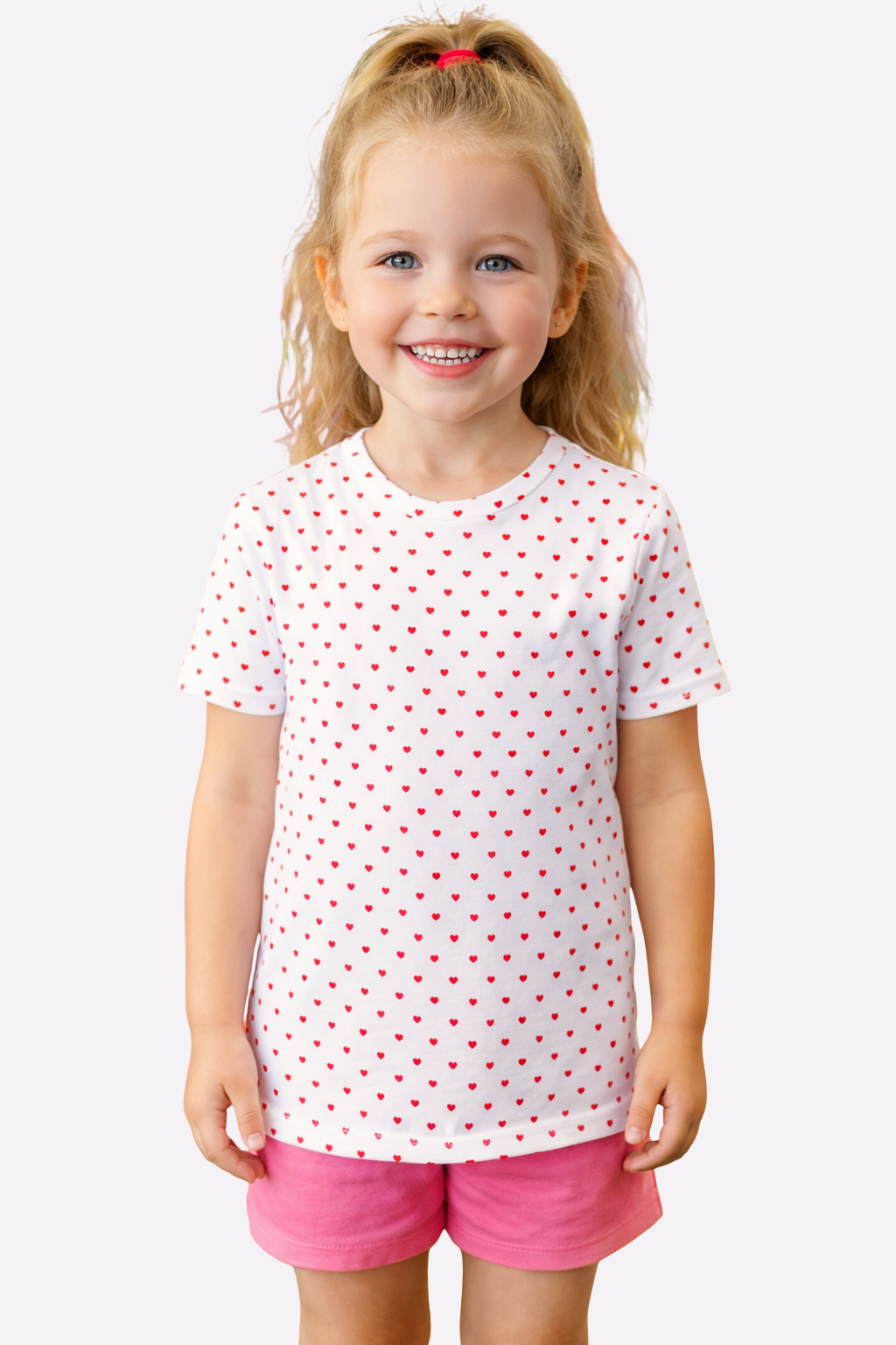 White Heats Girl's T-Shirt – 100% Cotton Summer Comfort